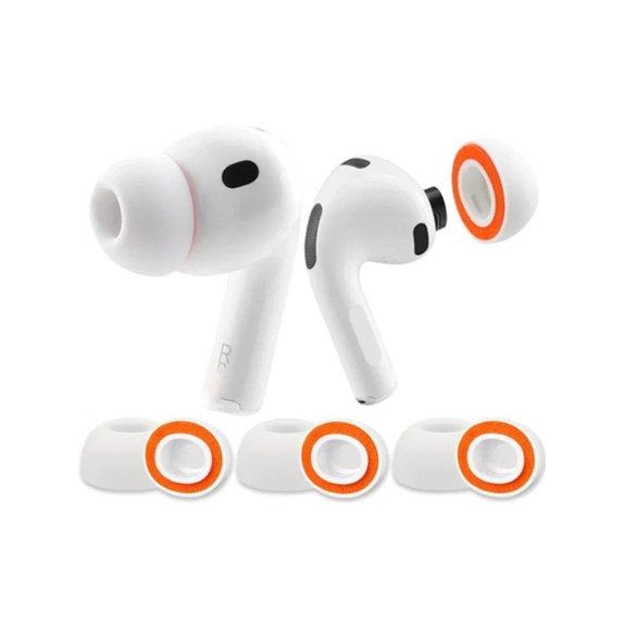 Náhradné silikonové štuple pre AirPods 3 Pro, Pamäťová pena, Set (L, M, S), biele