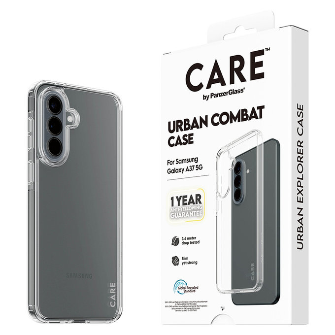 Puzdro Urban Combat pre Samsung Galaxy A37, Transparentná, PanzerGlass