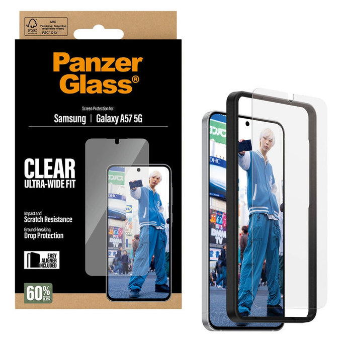PanzerGlass - Tvrdené sklo UWF s aplikátorom pre Samsung Galaxy A57, číra