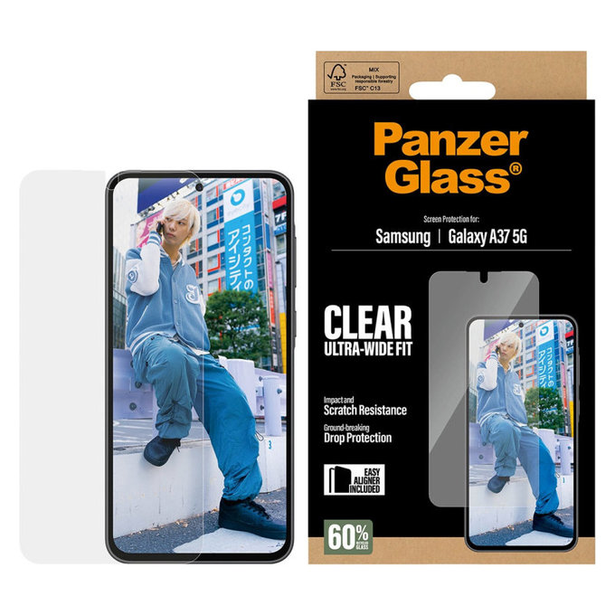 PanzerGlass - Tvrdené sklo UWF s aplikátorom pre Samsung Galaxy A37, číra