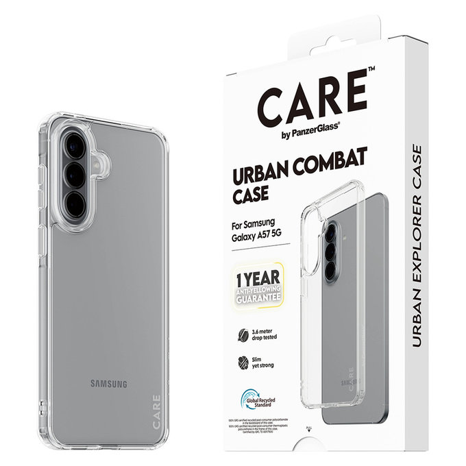 Puzdro Urban Combat pre Samsung Galaxy A57, Transparentná, PanzerGlass