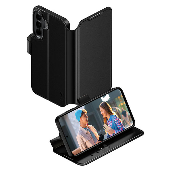 Puzdro Wallet Kickstand pre Samsung Galaxy A57, Čierna, PanzerGlass