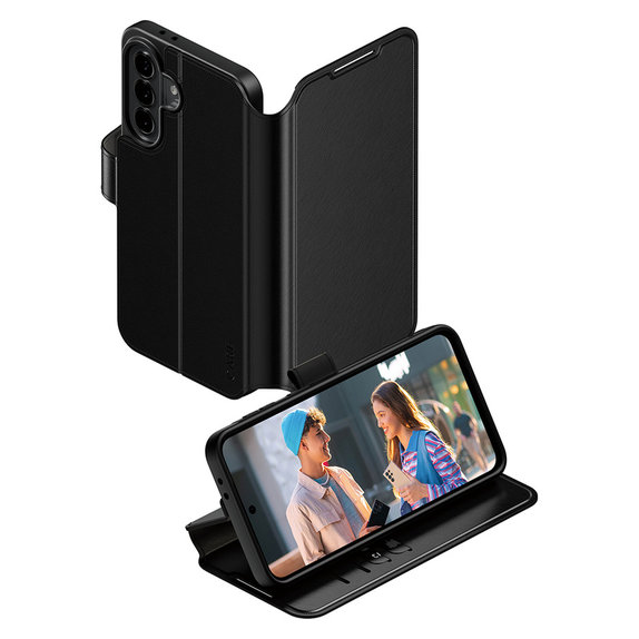 Puzdro Wallet Kickstand pre Samsung Galaxy A37, Čierna, PanzerGlass