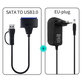 USB 3.0 / USB-C na SATA adaptér pre 2,5" a 3,5" HDD/SSD, s napájacím zdrojom