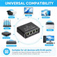 Gigabitový Ethernet switch RJ45, 4 porty, 1000Mbps