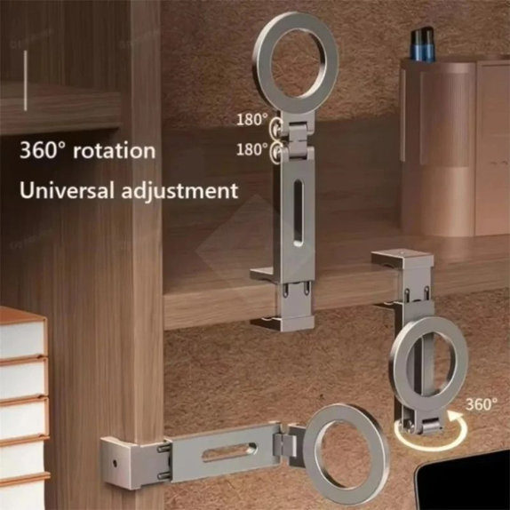 Univerzálny otočný magnetický držiak na telefón, sivý