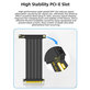 PCIe 4.0 x16 riser kábel pre grafickú kartu, 20cm, čierny