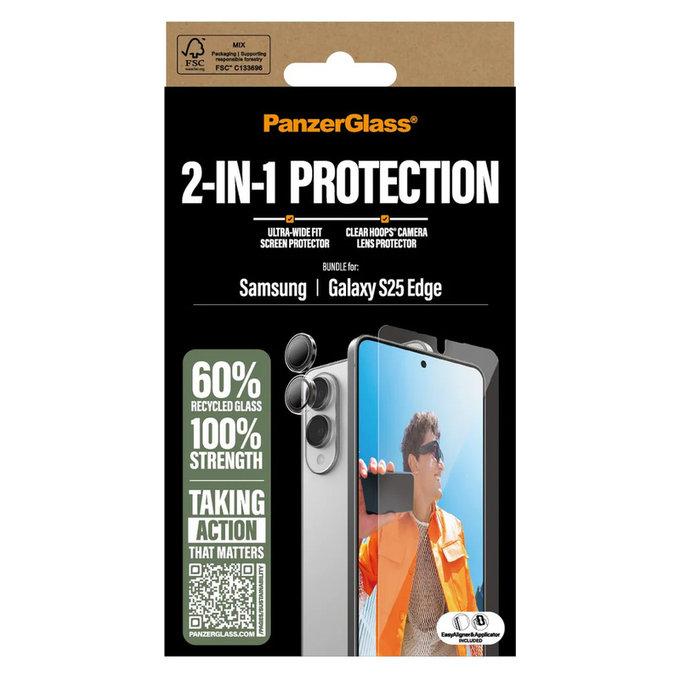 Bundle 2v1 pre Samsung Galaxy S25 Edge, PanzerGlass