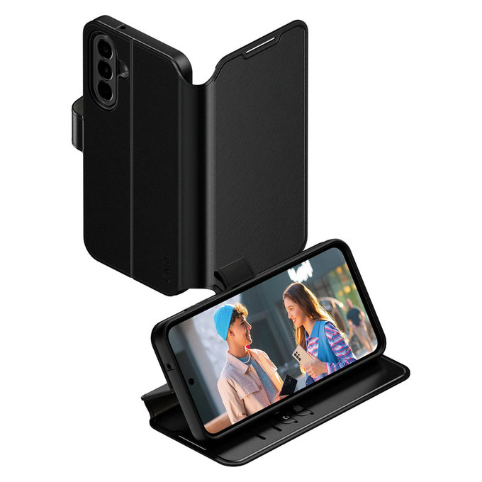Puzdro Wallet Kickstand pre Samsung Galaxy A27, Čierna, PanzerGlass