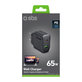 Cestovný adaptér USB-A/USB-C, GaN, 65 W PD, čierna, SBS