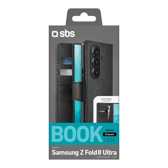Puzdro Wallet Stand pre Samsung Galaxy Z Fold8 Ultra, Čierna, SBS