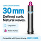 Dlhý kulmovací nadstavec pre Dyson Airwrap HS01, HS05, 30 mm, Nickel / Fuchsia