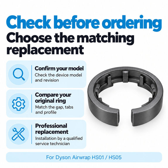 Zaisťovací krúžok nadstavca pre Dyson Airwrap HS01, HS05