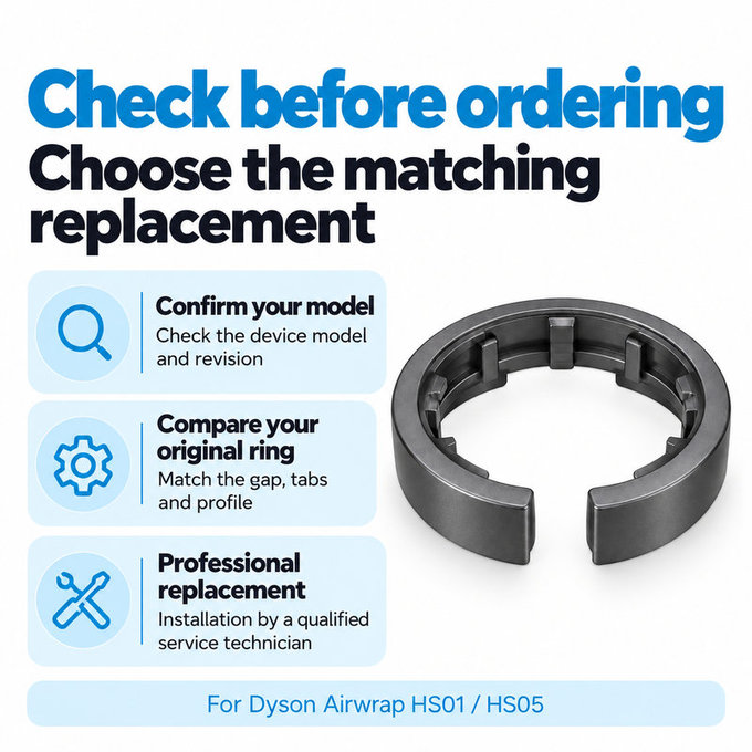 Zaisťovací krúžok nadstavca pre Dyson Airwrap HS01, HS05