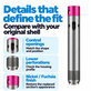 Kryt hlavného tela pre Dyson Airwrap HS01, HS05, Nickel / Fuchsia