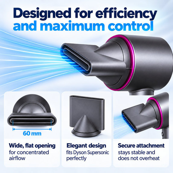 Stylingový koncentrátor pre Dyson Supersonic HD01, HD03, HD07, HD15, HD16