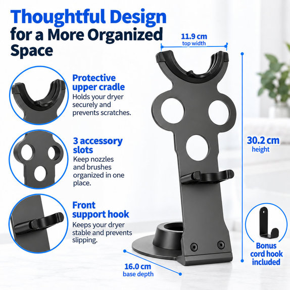 Univerzálny organizačný stojan na stylingové príslušenstvo Dyson