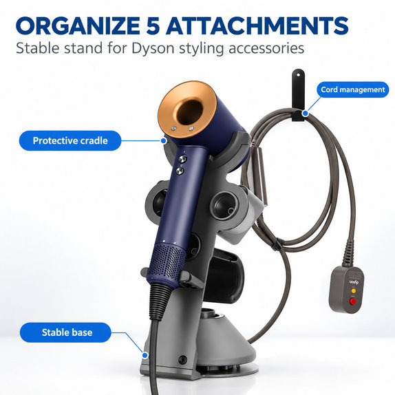 Univerzálny organizačný stojan na stylingové príslušenstvo Dyson
