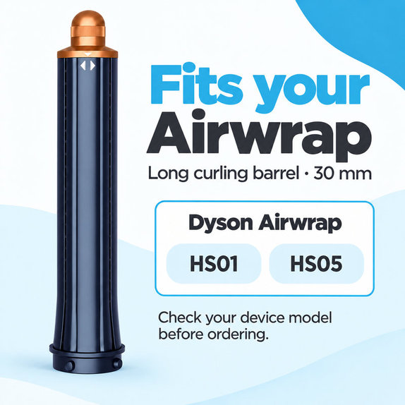 Dlhý kulmovací nadstavec pre Dyson Airwrap HS01, HS05, 30 mm, Prussian Blue / Rich Copper