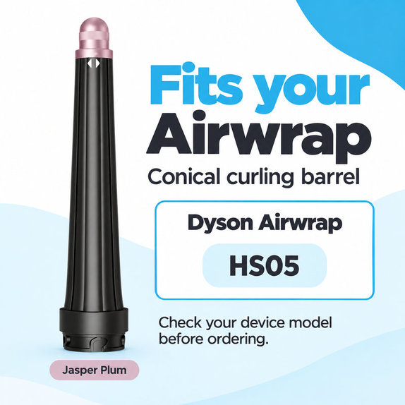 Kónický kulmovací nadstavec pre Dyson Airwrap HS05, Jasper Plum