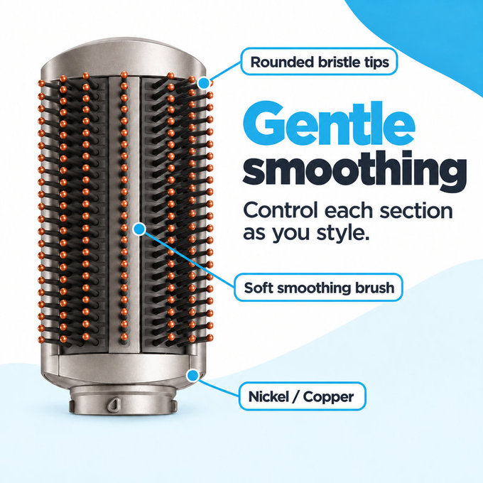 Jemná vyhladzovacia kefa pre Dyson Airwrap HS01, HS05, Nickel / Copper