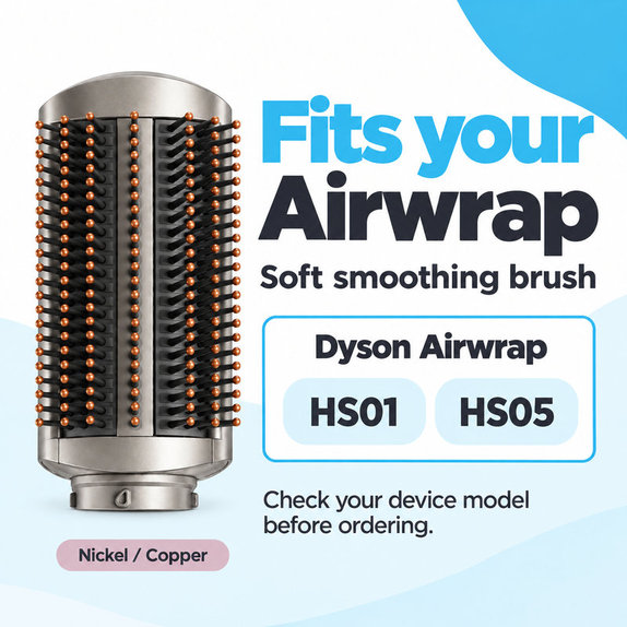 Jemná vyhladzovacia kefa pre Dyson Airwrap HS01, HS05, Nickel / Copper