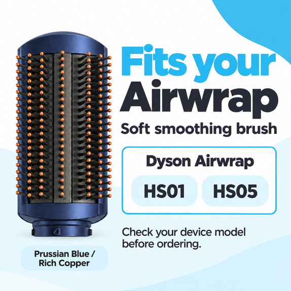 Jemná vyhladzovacia kefa pre Dyson Airwrap HS01, HS05, Prussian Blue / Rich Copper