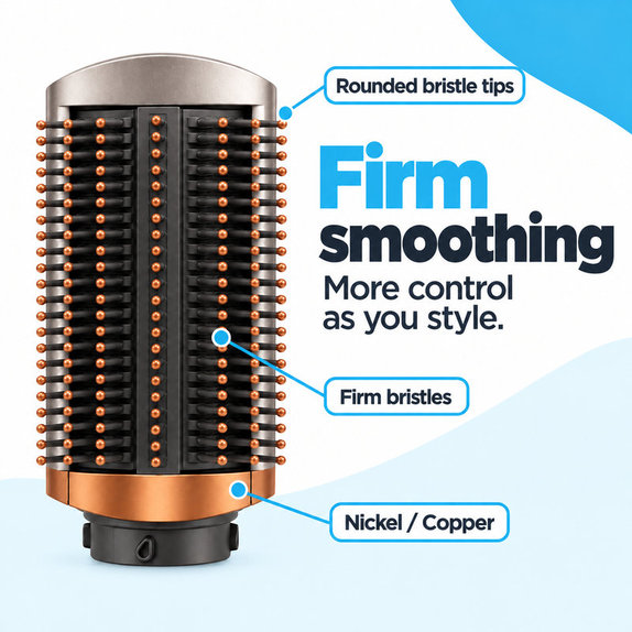 Pevná vyhladzovacia kefa pre Dyson Airwrap HS01, HS05, Nickel / Copper