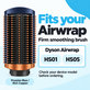 Pevná vyhladzovacia kefa pre Dyson Airwrap HS01, HS05, Prussian Blue / Rich Copper