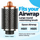 Veľká okrúhla kefa na objem pre Dyson Airwrap HS01, HS05, Nickel / Copper