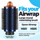 Veľká okrúhla kefa na objem pre Dyson Airwrap HS01, HS05, Prussian Blue / Rich Copper