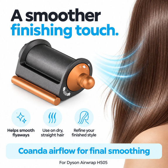 Vyhladzovací a sušiaci nadstavec Coanda pre Dyson Airwrap HS05, Nickel / Copper