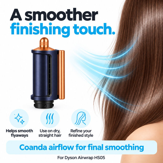 Vyhladzovací a sušiaci nadstavec Coanda pre Dyson Airwrap HS05, Prussian Blue / Rich Copper