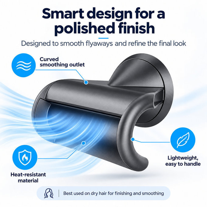 Vyhladzovací nadstavec Flyaway pre Dyson Supersonic HD01, HD03, HD07, HD15, HD16, Black