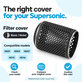 Kryt filtra pre Dyson Supersonic HD01, HD03, HD07, HD15, HD16, Black / Nickel