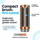 Malá pevná vyhladzovacia kefa pre Dyson Airwrap HS01, HS05, HS08, Nickel / Copper
