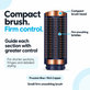 Malá pevná vyhladzovacia kefa pre Dyson Airwrap HS01, HS05, HS08, Prussian Blue / Rich Copper