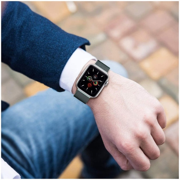 Remienok Milaneseband pre Apple Watch 8 / 9 / 10 / 11 / Se (40 / 41 / 42 mm), Rose Gold, Tech-Protect