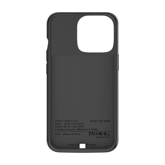 Powercase 4800mAh pre iPhone 13 / 13 Pro, čierna, Tech-Protect