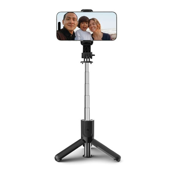 Selfie tyč so statívom L02S, čierna, Tech-Protect
