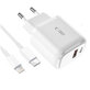 Sieťová nabíjačka C20W 2-PORT PD 20W / QC3.0 + Lightning Cable, biela, Tech-Protect