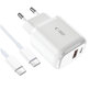 Sieťová nabíjačka C20W 2-PORT PD 20W / QC3.0 + USB-C Cable, biela, Tech-Protect