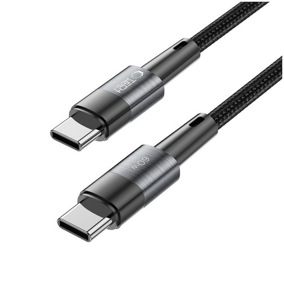 Kábel Ultraboost USB-C Cable PD 60W / 3A 25CM, sivá, Tech-Protect