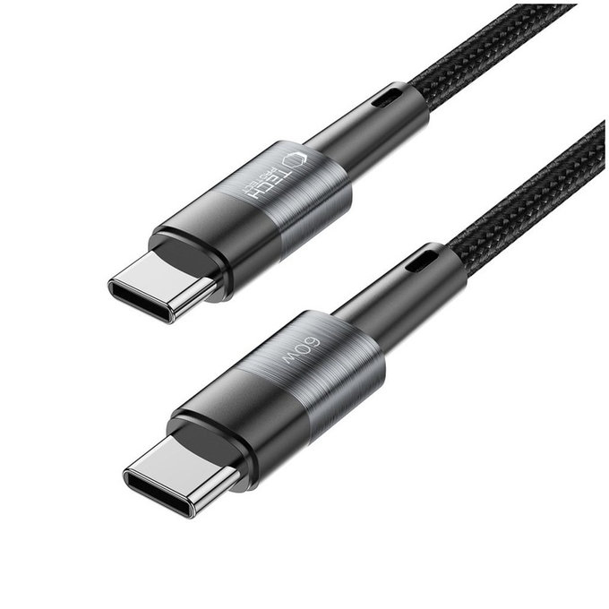 Kábel Ultraboost USB-C Cable PD 60W / 3A 25CM, sivá, Tech-Protect
