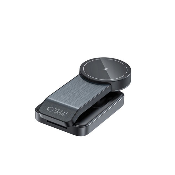 Bezdrôtová nabíjačka QI15W-A28 3IN1 Magnetic MagSafe, čierna, Tech-Protect