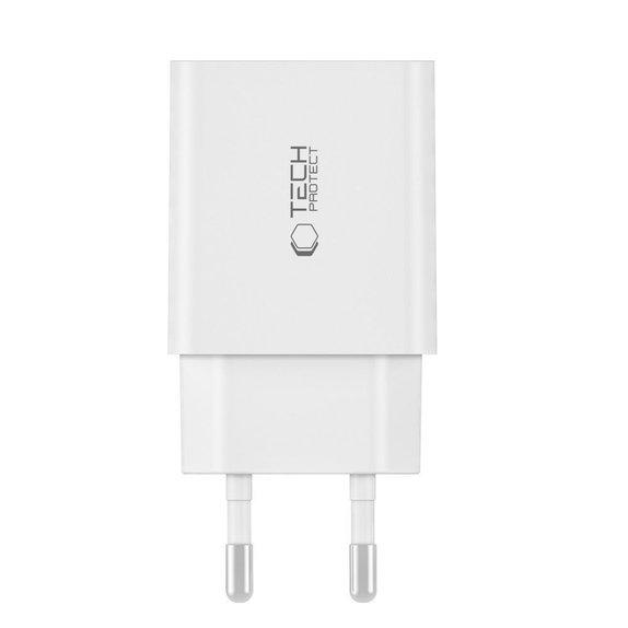 Sieťová nabíjačka C35W 2-PORT PD 35W + USB-C Cable, biela, Tech-Protect
