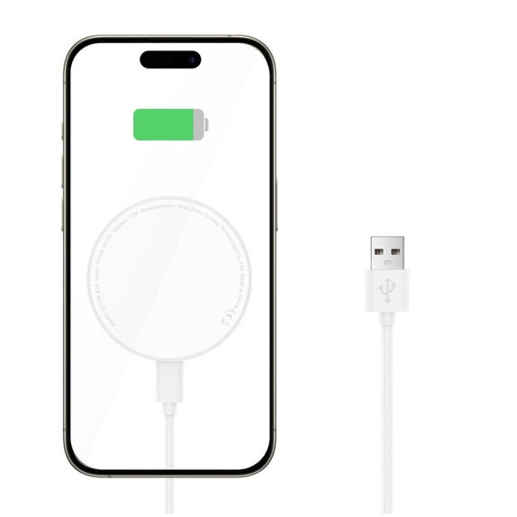 Bezdrôtová nabíjačka QI15W-A33 Magnetic MagSafe, biela, Tech-Protect