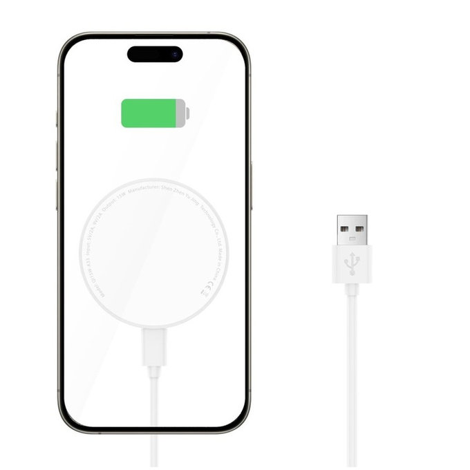 Bezdrôtová nabíjačka QI15W-A33 Magnetic MagSafe, biela, Tech-Protect