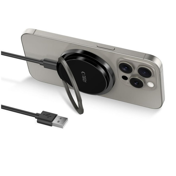 Bezdrôtová nabíjačka QI15W-A33 Magnetic MagSafe, čierna, Tech-Protect