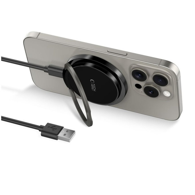 Bezdrôtová nabíjačka QI15W-A33 Magnetic MagSafe, čierna, Tech-Protect